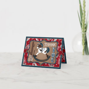 Western Cowboy Rocking Horse Bandanna Tack Kort