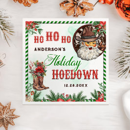 Western Cowboy Santa Christmas Hoedown Party  Pappersservett