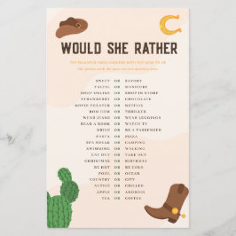 Western Cowboy skulle hon hellre visa babykläder.