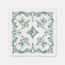 Western Cowboy Toile de Jouy Bandana Design Horse