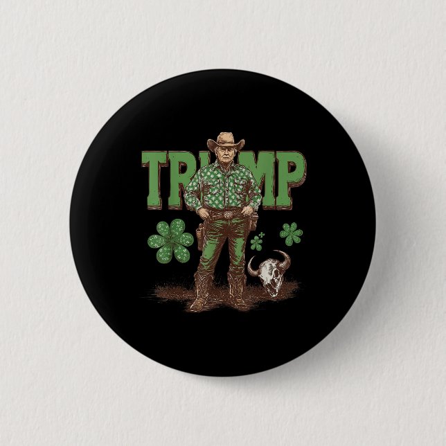 Western Cowboy Trump för Lunt Trump Knapp (Framsida)