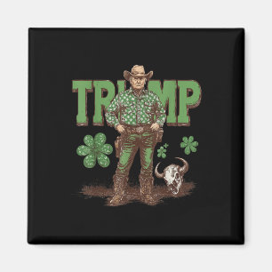 Western Cowboy Trump för Lunt Trump Magnet