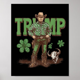 Western Cowboy Trump för Lunt Trump Poster