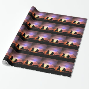 Western Cowboy Wrapping Papper Presentpapper