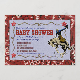 Western Cowboybaby showerinbjudan Inbjudningar