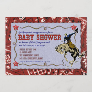 Western Cowboybaby showerinbjudan Inbjudningar