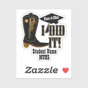 Western CowboyBoot - Studenten Klistermärken