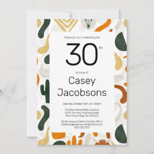 western cowboybuffalo cactus, 30:e boho inbjudningar