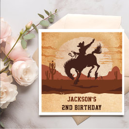 Western CowboyFödelsedagsfest Napkins Pappersservett