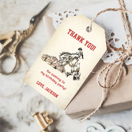 Western CowboyFödelsedagsfest Presentetikett