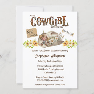Western cowboyhatt solblommor inbjudningar