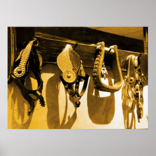 Western Cowboyhorse Stirups & Leather Poster konst