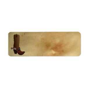 Western Cowboykänga Returadress Etikett