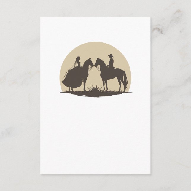 Western cowboykort för bröllop tilläggskort (Baksida)