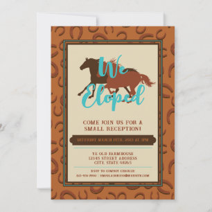 Western Cowboyläder Brown Horse Elopement Inbjudningar