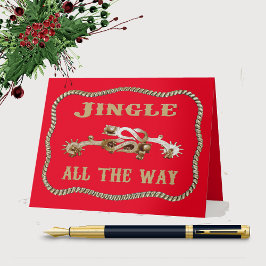 Western Cowboyssnöre Jingle hela julen Kort