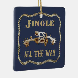 Western Cowboyssnört, allt på det sättet Julgransprydnad Keramik