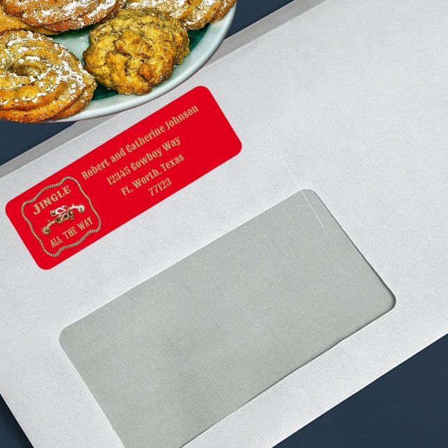 Western Cowboyssnört, allt på det sättet Returadress Etikett (Skapare uppladdad)