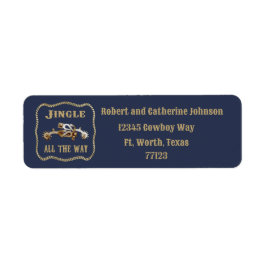Western Cowboyssnört, allt på det sättet Returadress Etikett