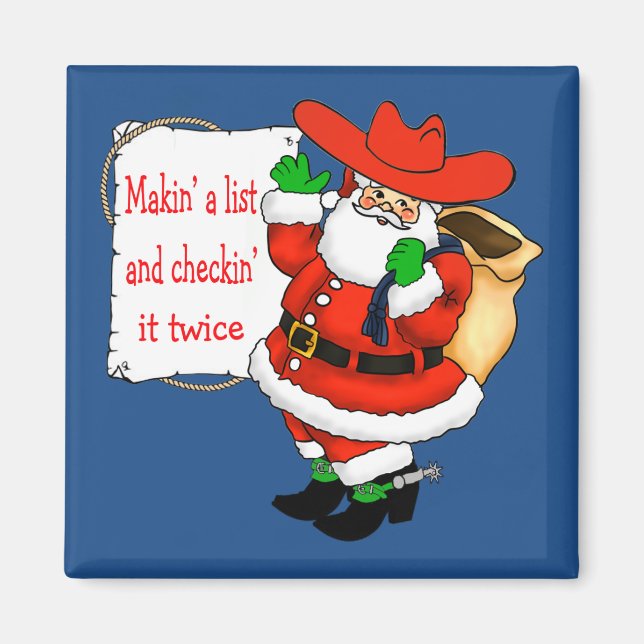 Western Cowboytomten med lista Magnet (Framsidan)