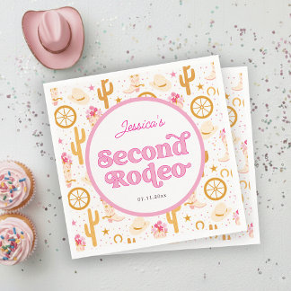 Western Cowgirl 2nd Rodeo Birthday Party Pappersservett