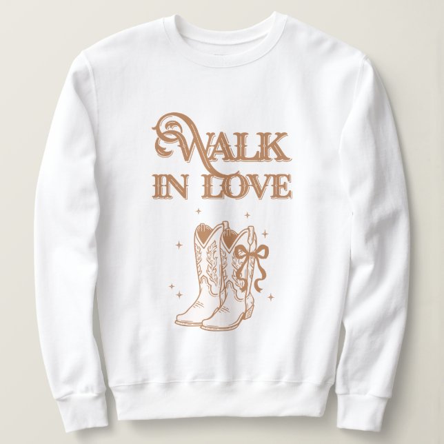 Western Cowgirl Boots walk in faith T Shirt (Design framsida)