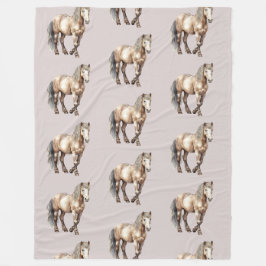 Western Cowgirl Cowboy Horses Fleecefilt