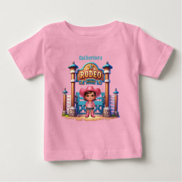 Western Cowgirl First Rodeo Birthday Anpassningsba T Shirt