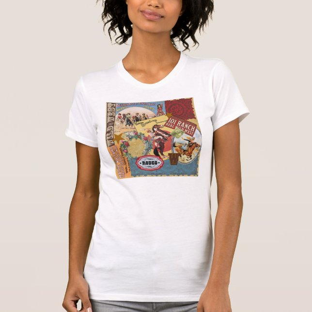 western cowgirl för modern vintage tee shirt (Framsida)