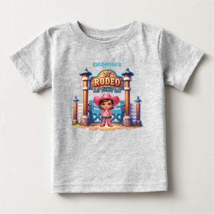 Western Cowgirl Första Rodeo Födelsedag Anpassad B T Shirt