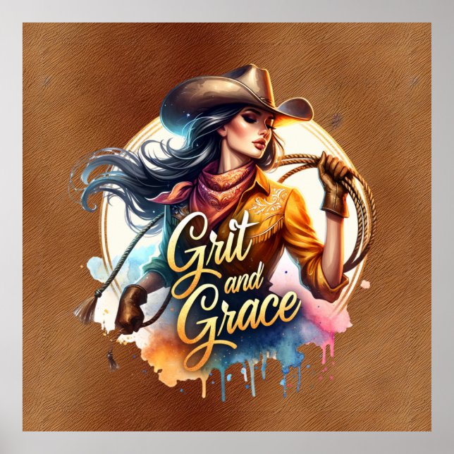 Western cowgirl grilla poster (Framsidan)