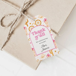 Western Cowgirl Rodeo Birthday Party Thank You Presentetikett