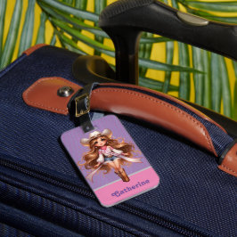 Western Cowgirl Rodeo Princess 1 Personlig Bagagebricka
