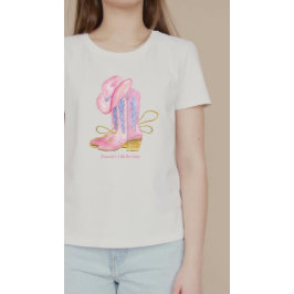 Western Cowgirl Rosa Personlig T Shirt