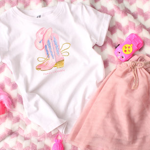 Western Cowgirl Rosa Personlig T Shirt