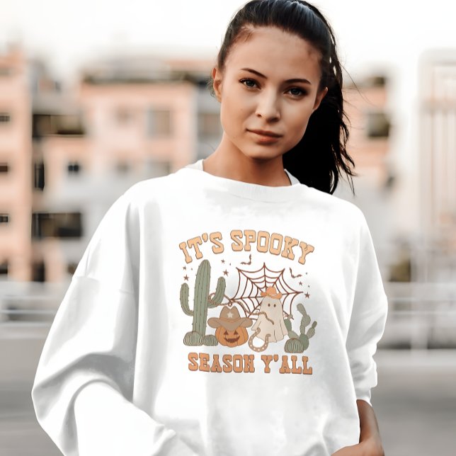 Western Cowgirl Spooky Season Halloween Ghost Shir T Shirt (Skapare uppladdad)