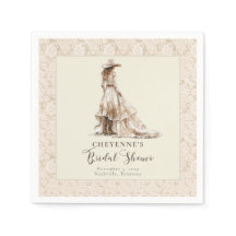Western Cowgirl-stövlar och spets Bröllopsdusch 