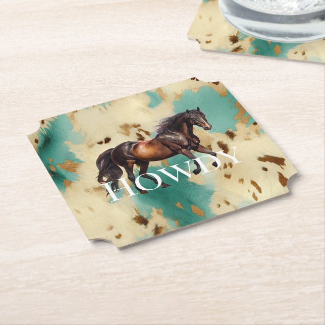 Western Cowgirl Underlägg Papper (Vinklad)