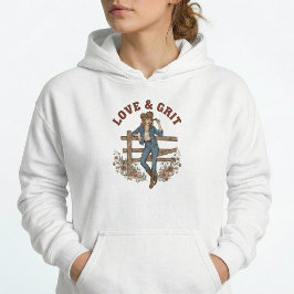 Western Cowgirl Vintage Tröja Hoodie Present