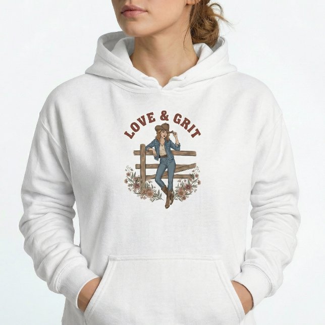 Western Cowgirl Vintage Tröja Hoodie Present (Skapare uppladdad)