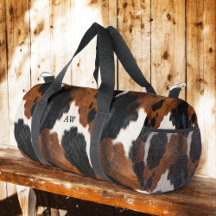 Western Cowhide Mönster med Monogram