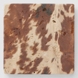 Western Cream Brown Black Cowhide Stenunderlägg