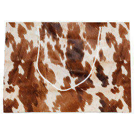 Western Cream Brown Cowhide