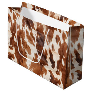 Western Cream Brown Cowhide