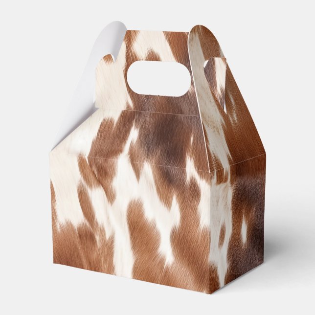 Western Cream Brown Cowhide Presentaskar (Framsidan Sidan)