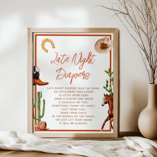 Western daggdagstidning Rodeo Baby Shower Poster (Skapare uppladdad)