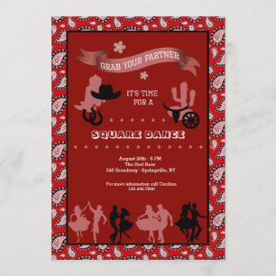 Western dansareinbjudan för land inbjudningar