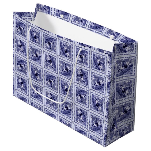 Western Denim Blå Delft Kakel  (Framsidan Vinklad)