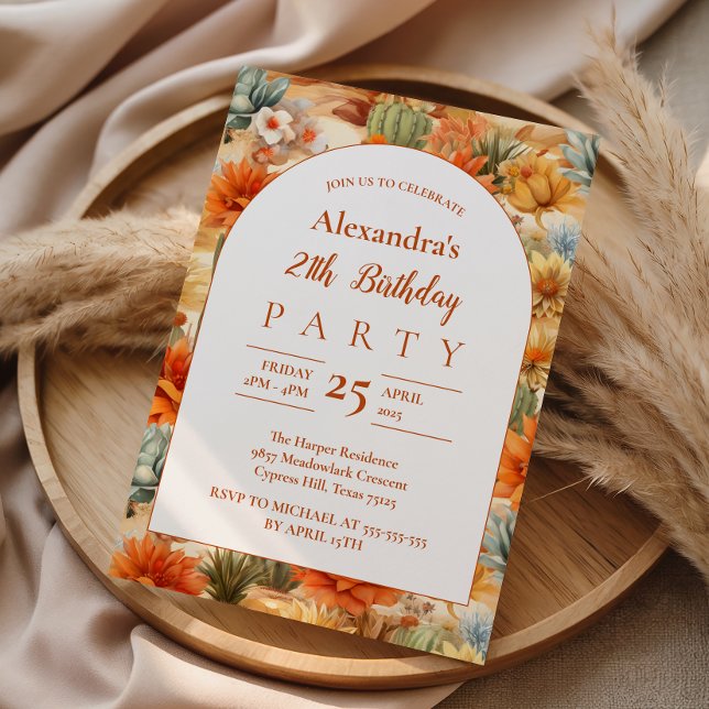 Western Desert Birthday Party Inbjudningar (Skapare uppladdad)