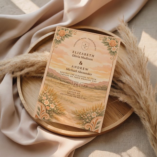 Western Desert Canyon Wedding Inbjudningar (Skapare uppladdad)